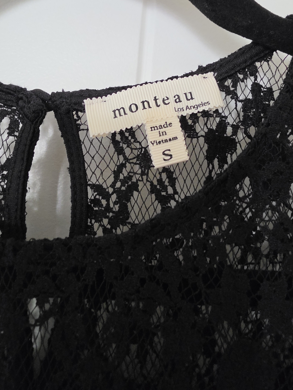 Monteau Black Lace Short-Sleeve Top - Picture 3 of 13